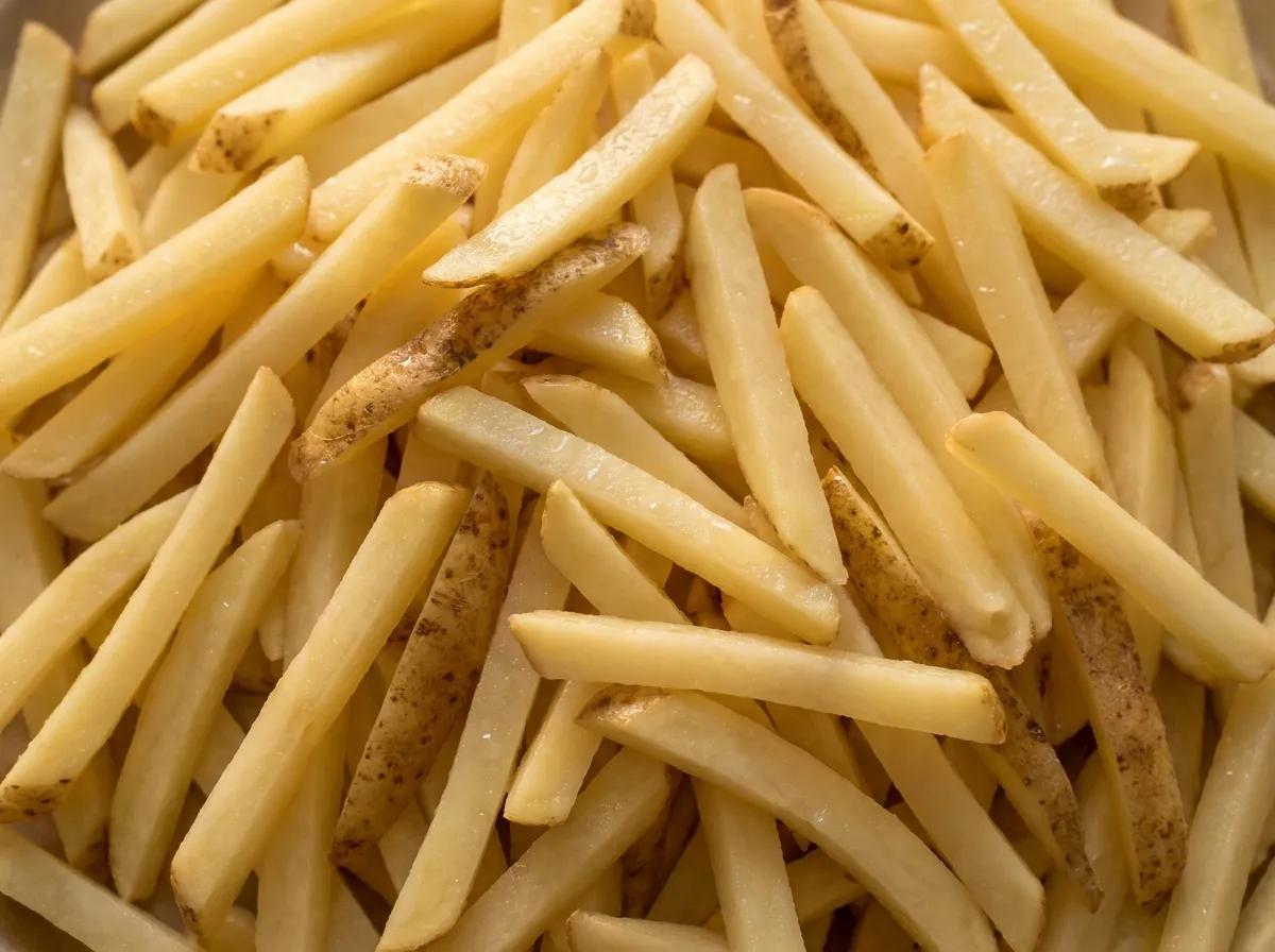Frites fraîches taillées